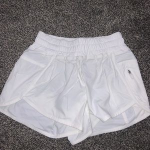 White LuluLemon Tracker Shorts